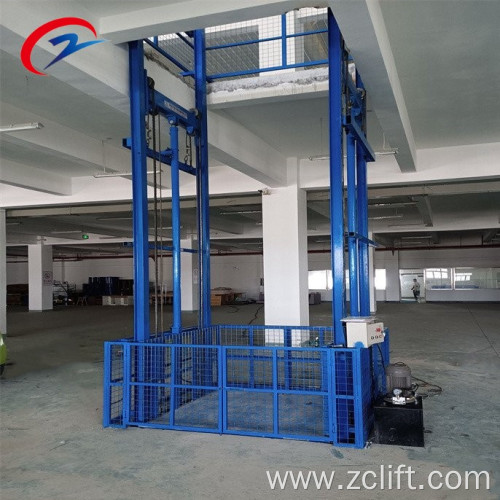 Four Post Guide Rail Cargo Lift